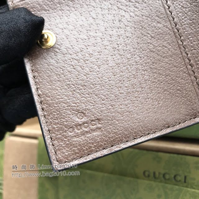 Gucci原厂皮包包 古驰男女GG印花红绿织带翻盖长款钱包 Gucci长夹零钱包 523174  gdj1732